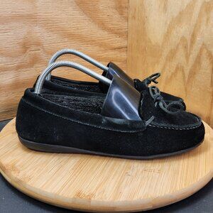 Vionic Ida Womens Suede Black Moccasin Slippers Size  8.5